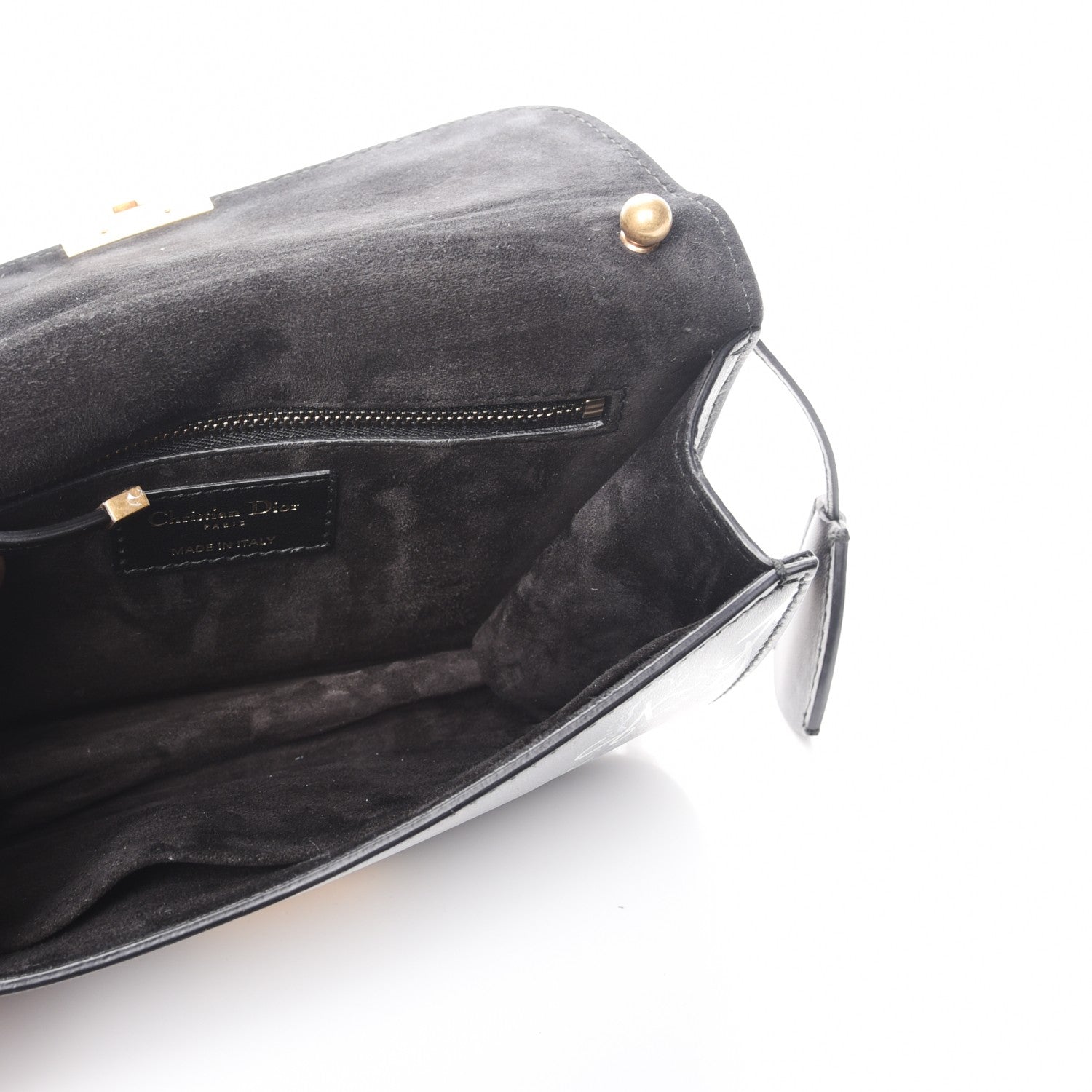 Christian Dior Lambskin Hand Painted Small Dioraddict Flap Bag Black 5 of 7