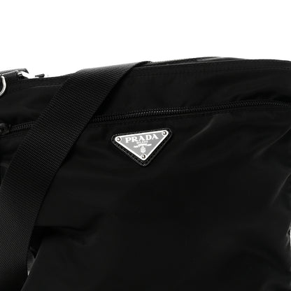Prada Tessuto Nylon Saffiano Flat Messenger Bag Black 8 of 10