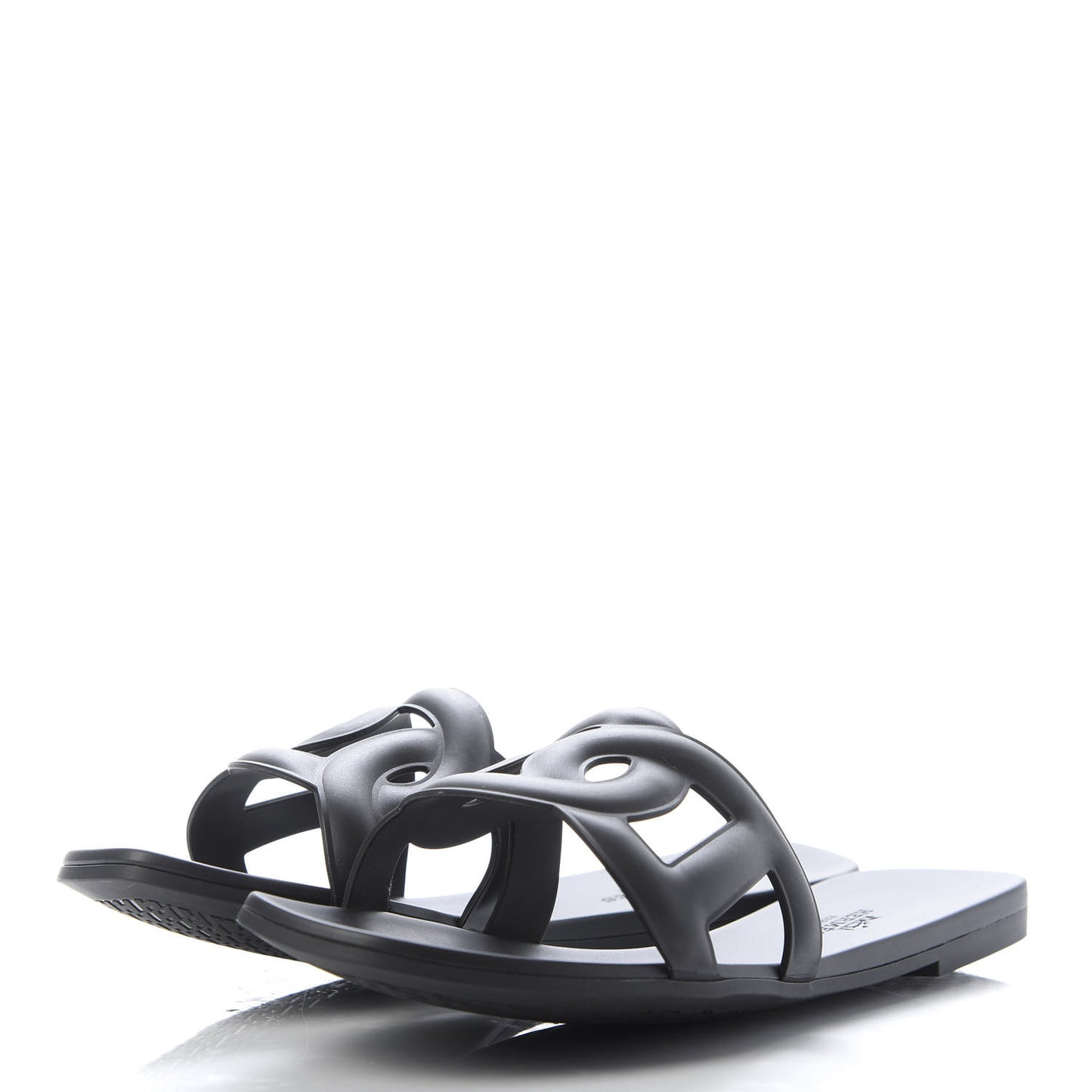 Rubber Aloha Sandals 40 Black