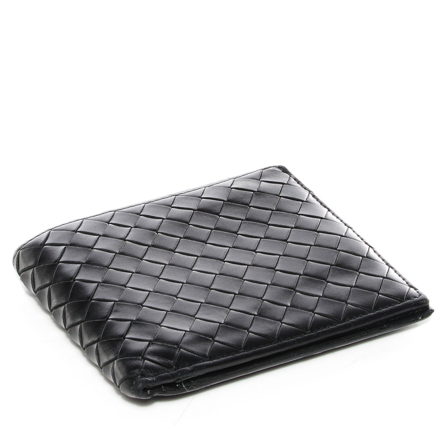 Intrecciato VN Mens Bi-Fold Wallet Nero Black