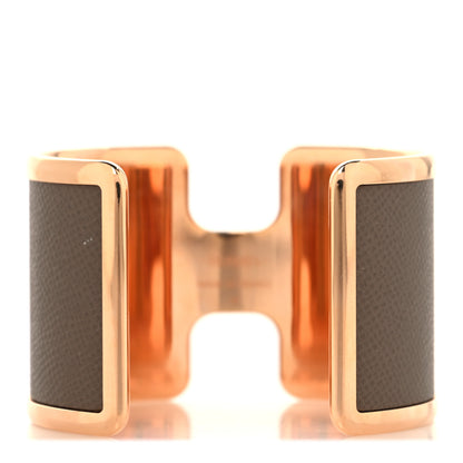 Hermes Epsom Olympe Cuff Bracelet Etoupe 3 of 4