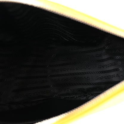 Prada Saffiano Cuir Logo Embossed Triangle Shoulder Bag Sole 9 of 19