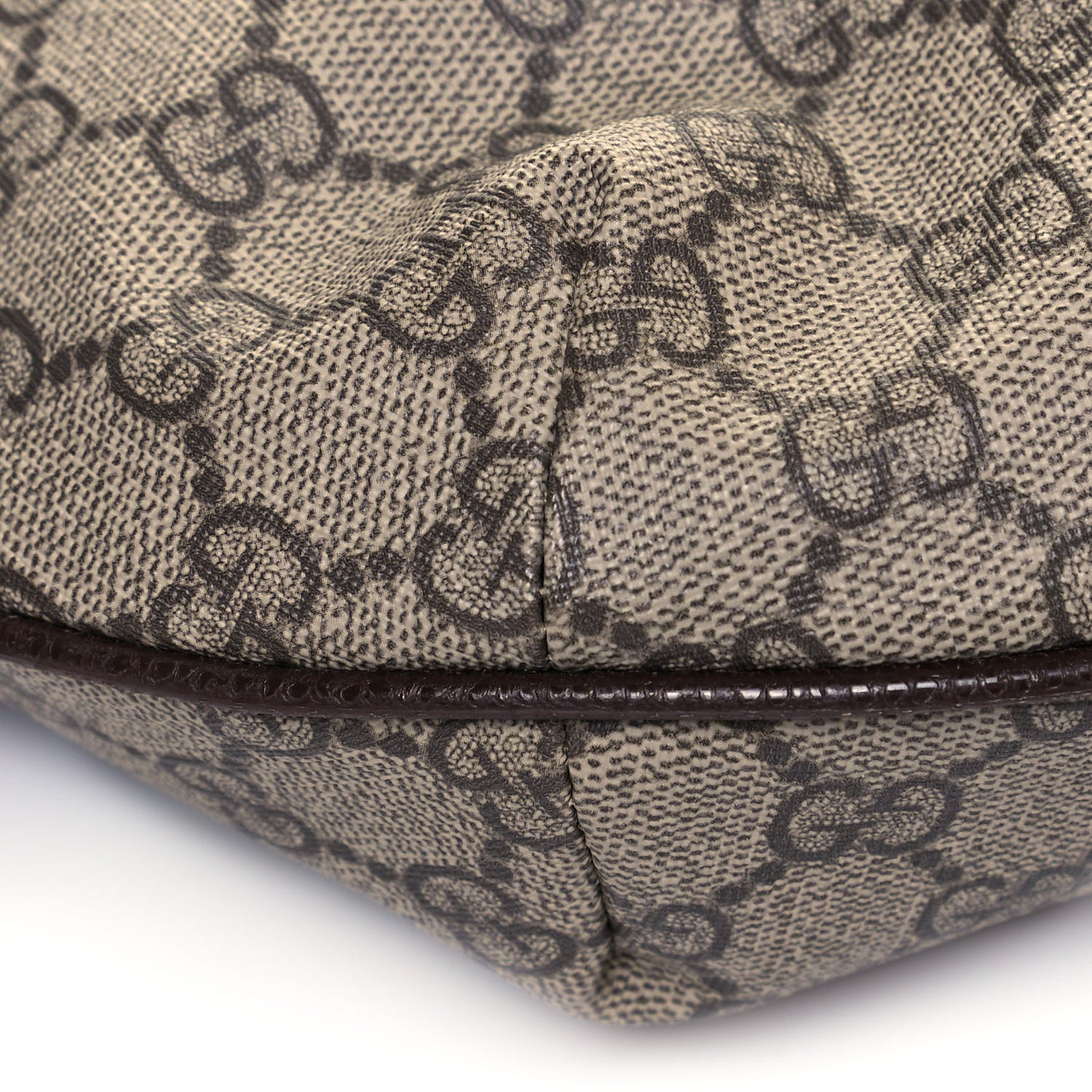 GG Supreme Monogram Web Small Ophidia Half Moon Hobo Brown