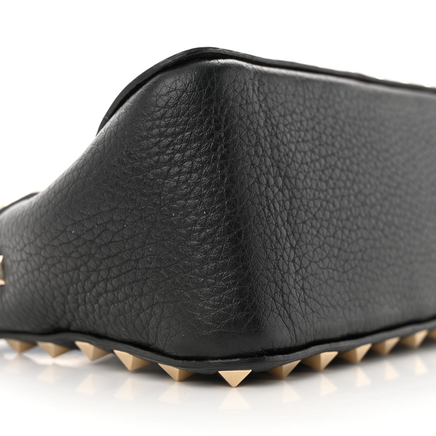 Valentino Garavani Pebbled Calfskin Small Rockstud Flip Lock Shoulder Bag Black 9 of 12