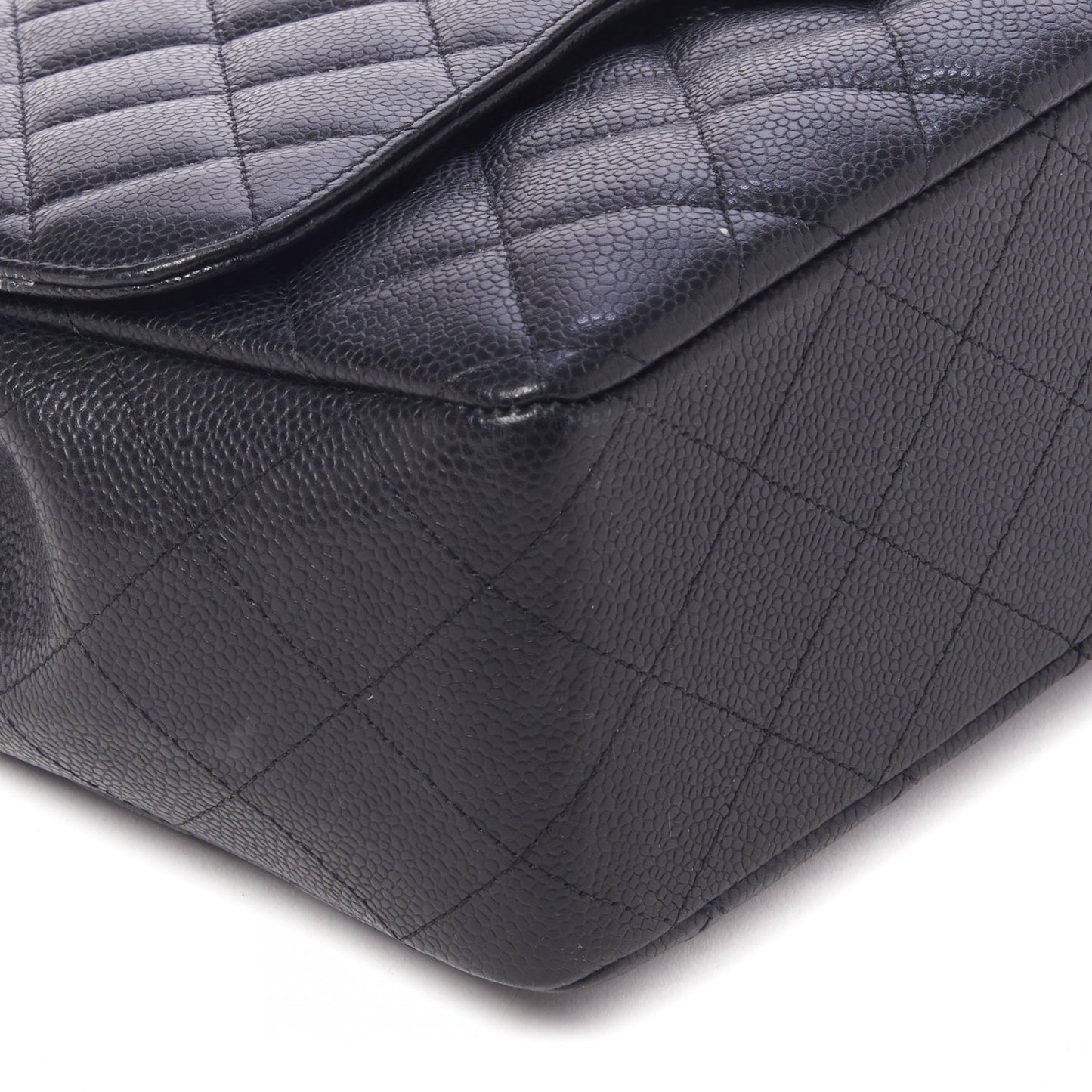 Caviar Quilted Jumbo Single Flap Black