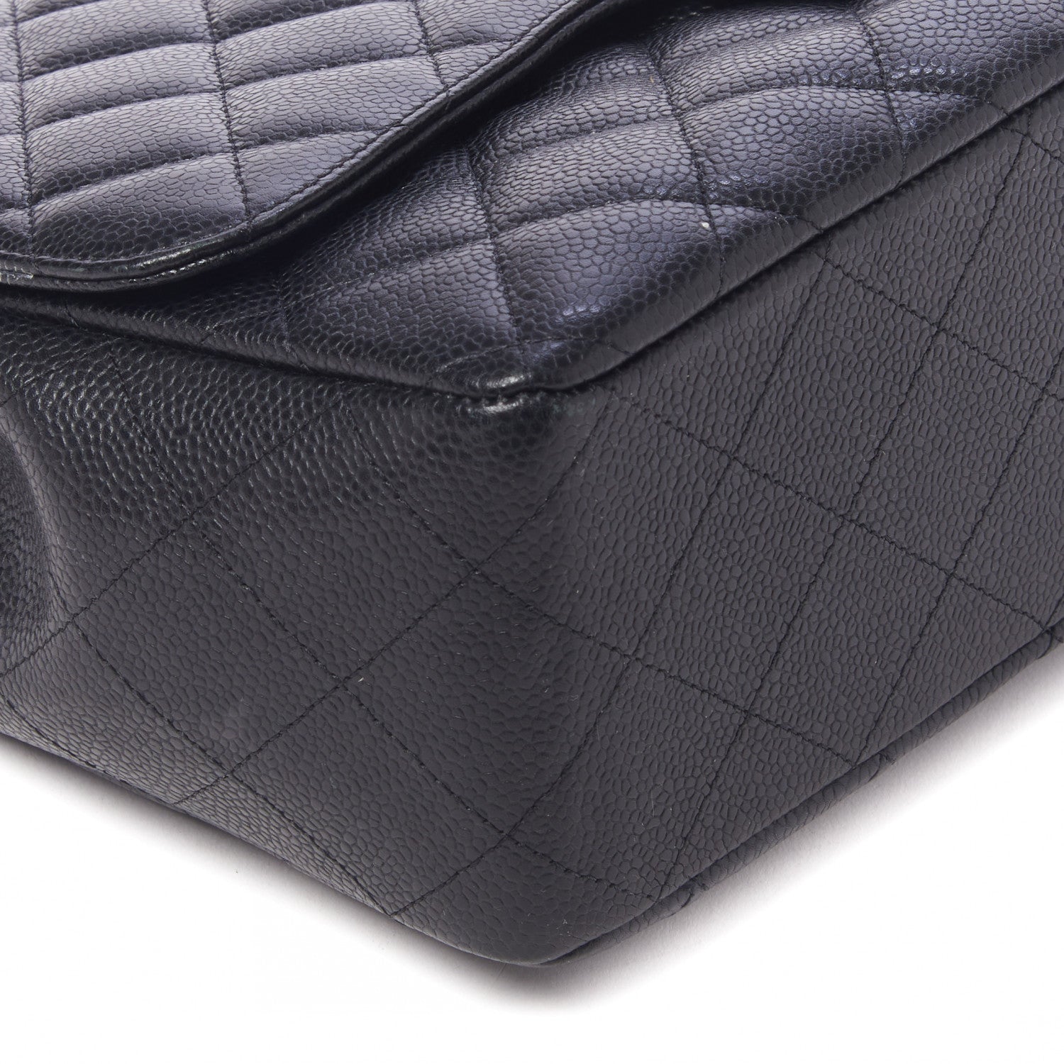 Chanel Caviar Quilted Jumbo Single Flap Black 6 of 10