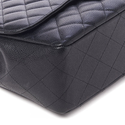 Chanel Caviar Quilted Jumbo Single Flap Black 6 of 10