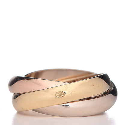 Cartier 18K Pink Yellow White Gold Classic Les Must De Trinity Ring 51 5.75 3 of 6