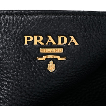Prada Vitello Daino Side Pocket Tote Black 25 of 25