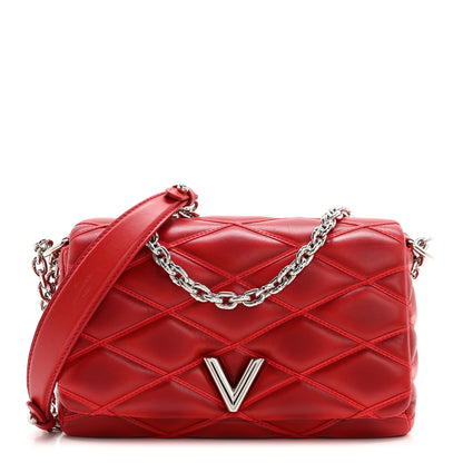 Louis Vuitton Lambskin Malletage GO-14 PM Red 1 of 13