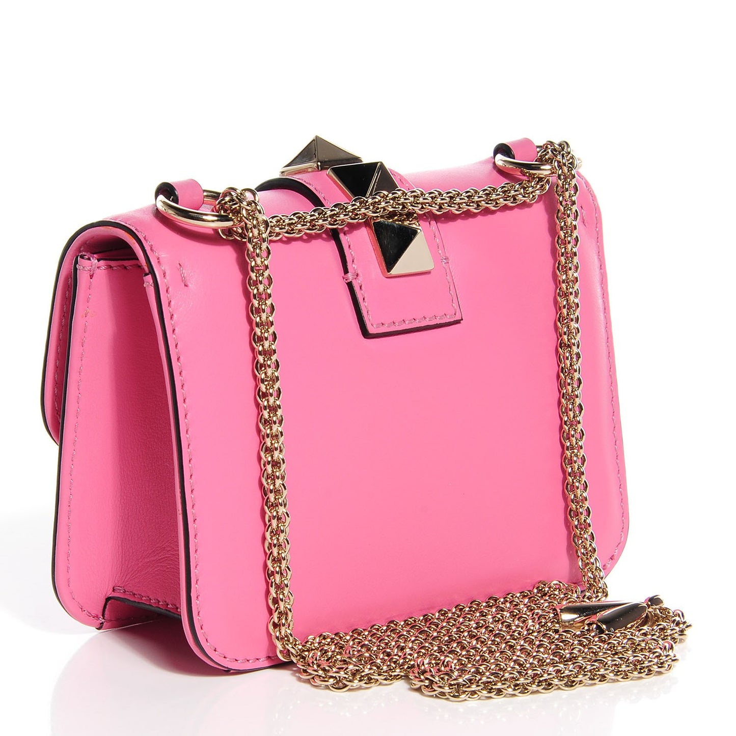 Vitello Mini Glam Lock Rockstud Flap Ninphea