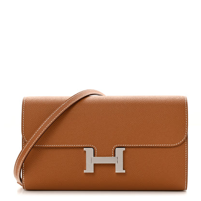 Hermes Epsom Constance Long Wallet To Go Gold 1 of 11