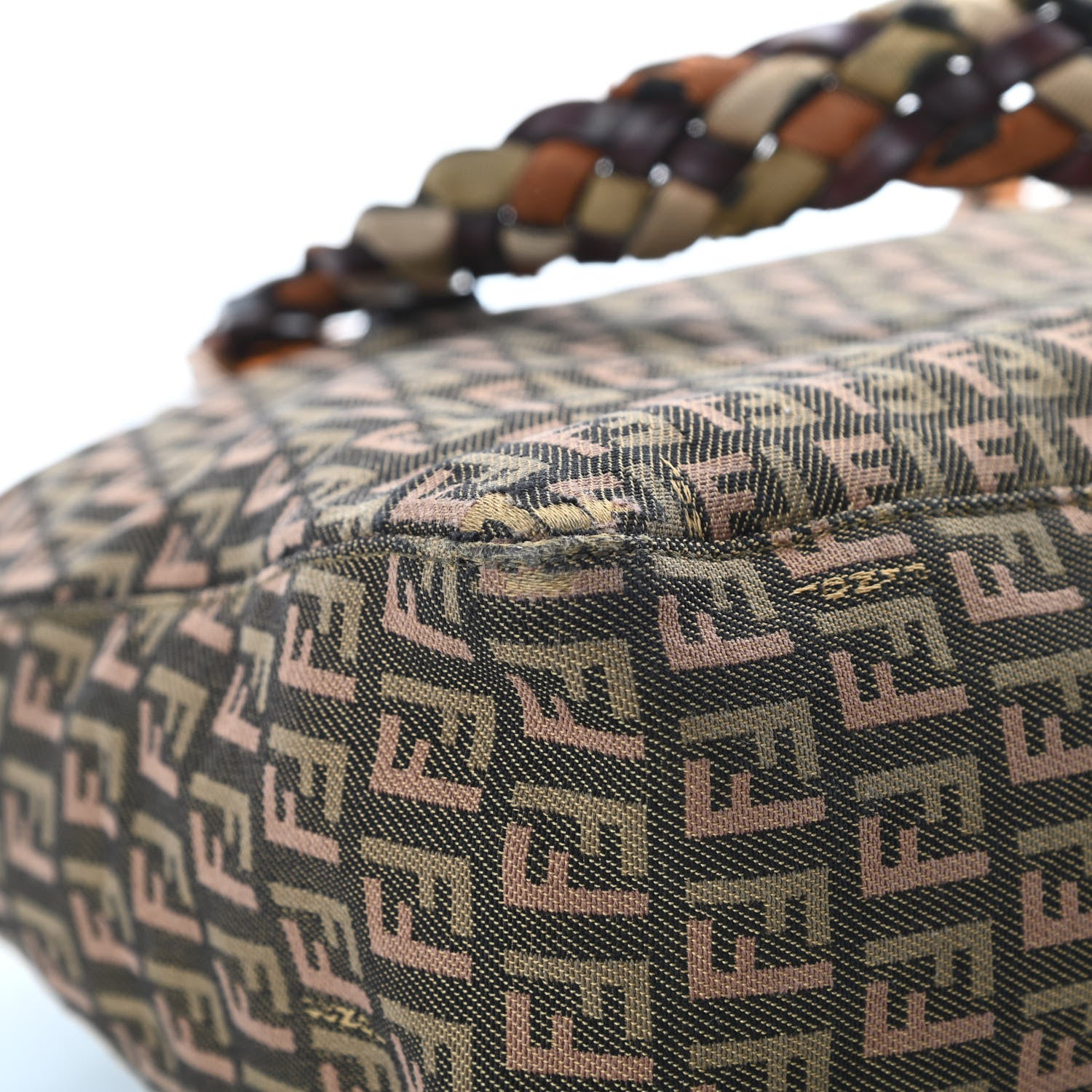 Fendi Zucchino Braided Roll Tote Multicolor 12 of 21