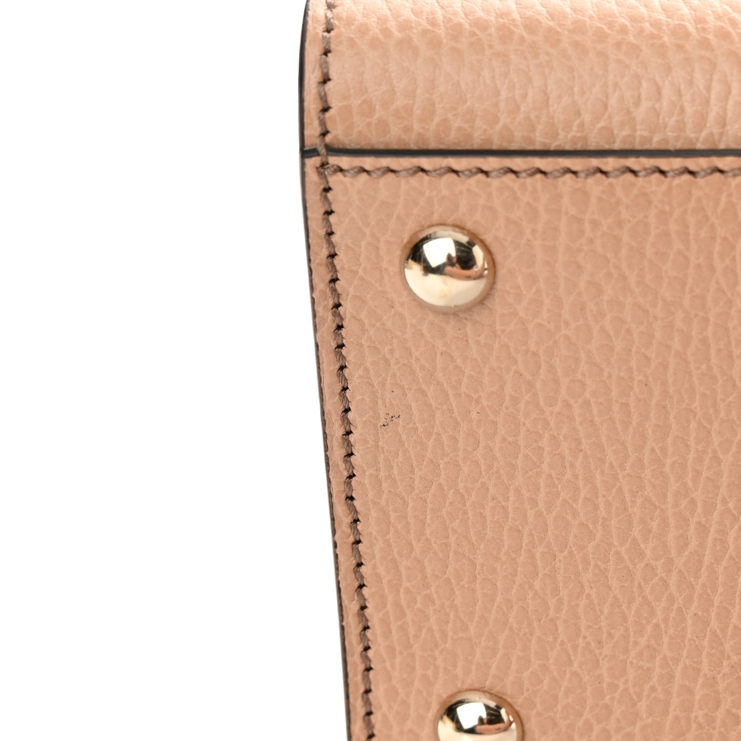 Dollar Calfskin Medium Soho Top Handle Satchel Camelia