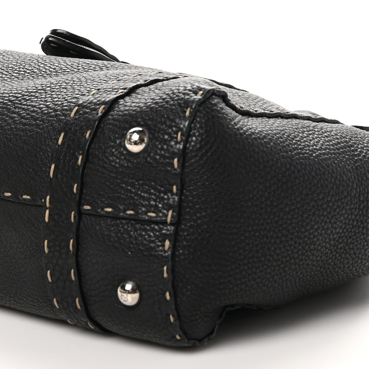 Cuoio Romano Selleria Medium Linda Satchel Black