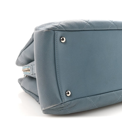 Chanel Caviar Quilted CC Timeless Soft Tote Blue 9 of 10