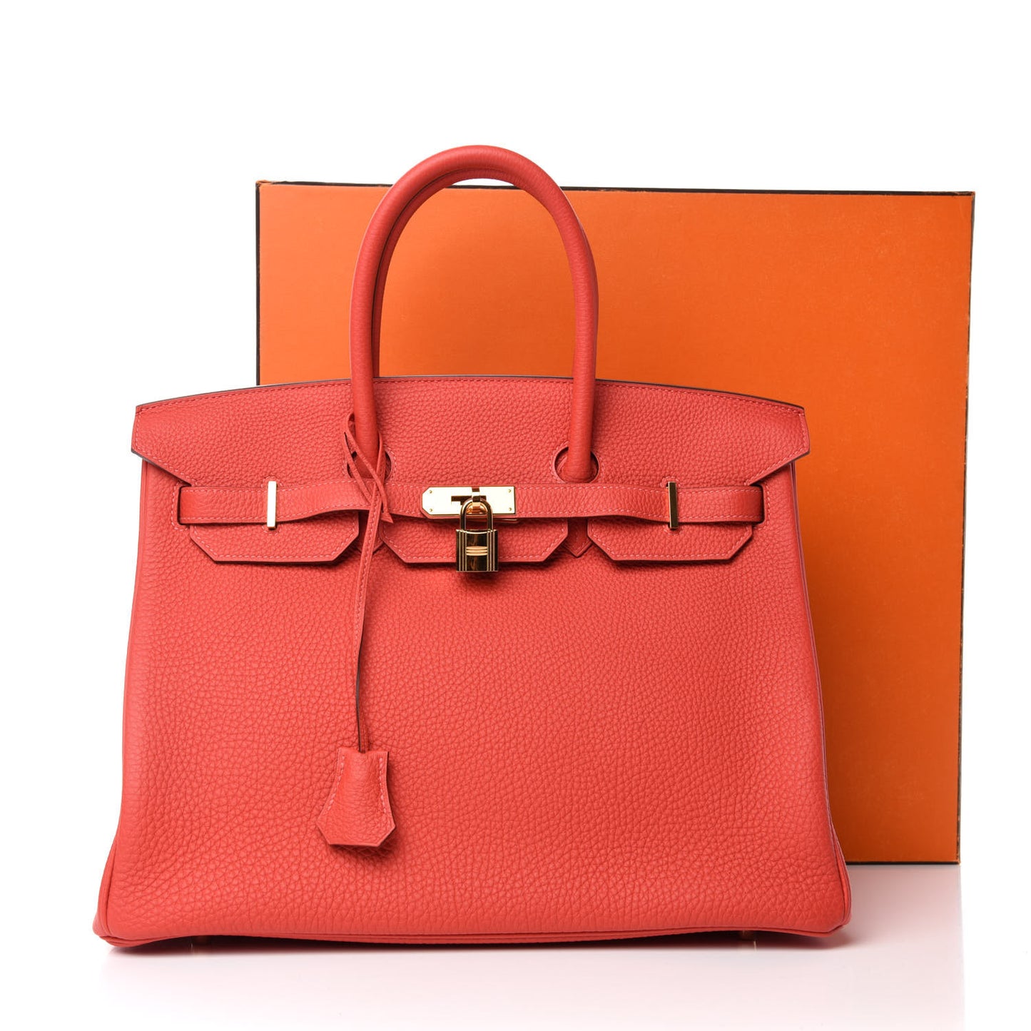 Togo Birkin 35 Rouge Pivoine