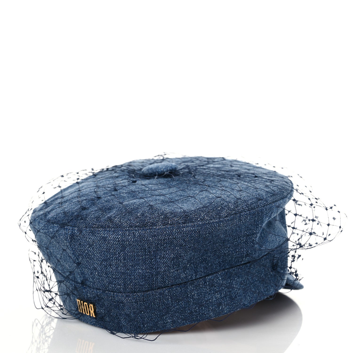 Christian Dior Denim Arty Veil Cap 57 Blue 3 of 8