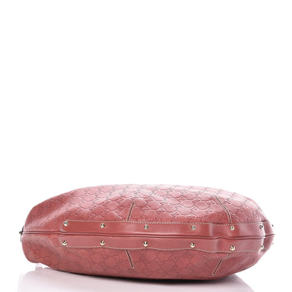Gucci Guccissima Large Biba Studded Hobo Red 4 of 12