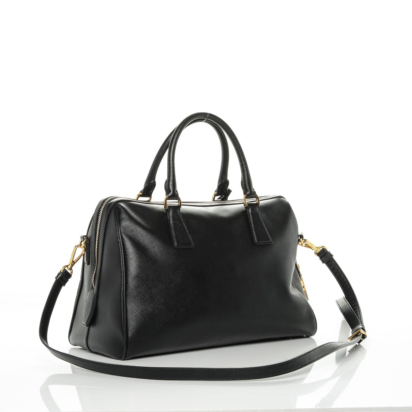 Saffiano Lux Bowler Black