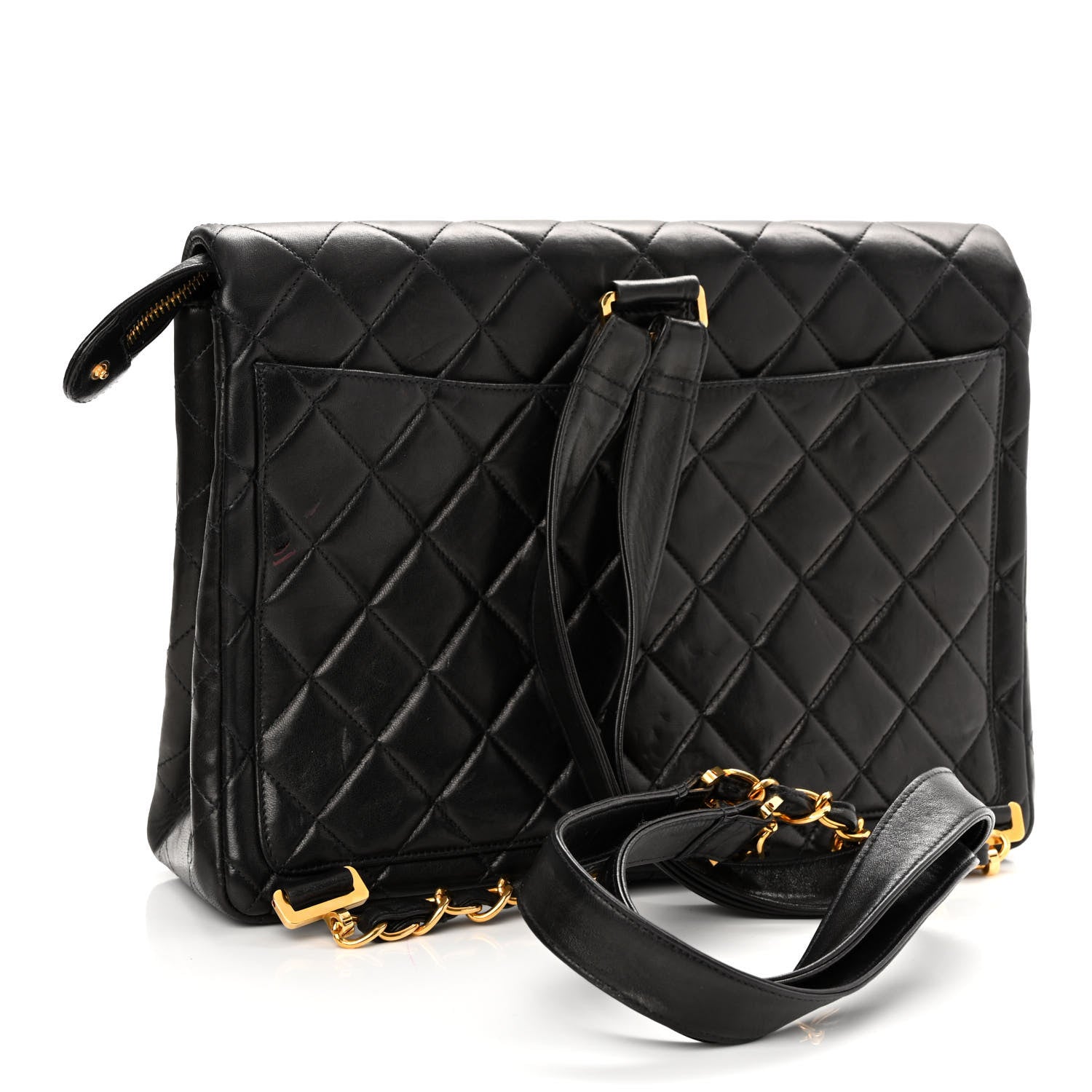 Chanel Lambskin Quilted Backpack Black 3 of 12