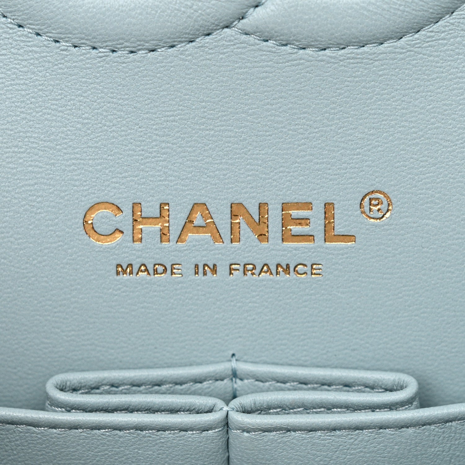 Chanel Caviar Quilted Medium Double Flap Light Blue 6 of 11