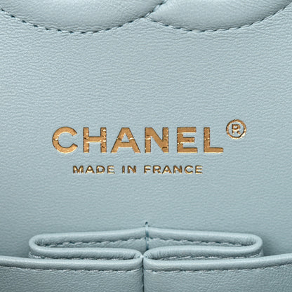 Chanel Caviar Quilted Medium Double Flap Light Blue 6 of 11