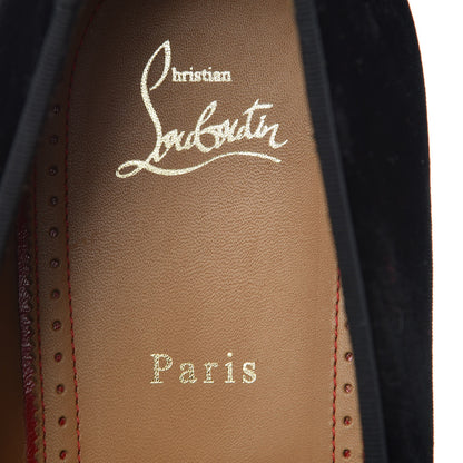 Christian Louboutin Velvet Rivalion Mens Slippers 47 Black 8 of 9