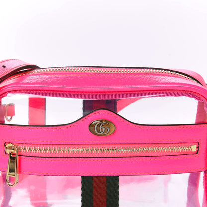 Gucci Vinyl Web Mini Ophidia Transparent Shoulder Bag Fluorescent Fuchsia 9 of 9