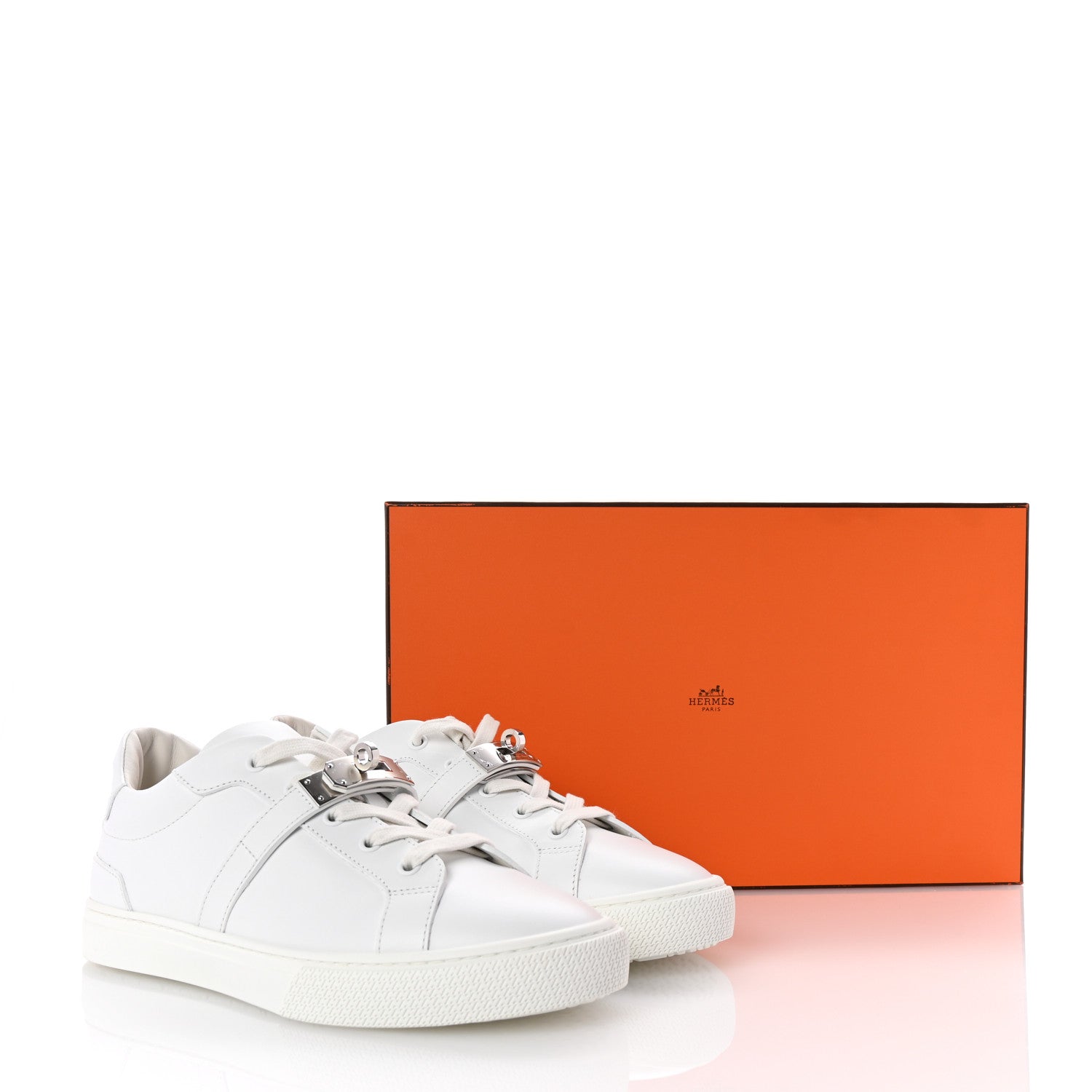 Hermes Calfskin Day Sneakers 39 White 11 of 11