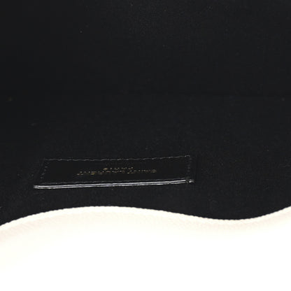 Saint Laurent Grain De Poudre Uptown Pouch Blanc Vintage 5 of 6