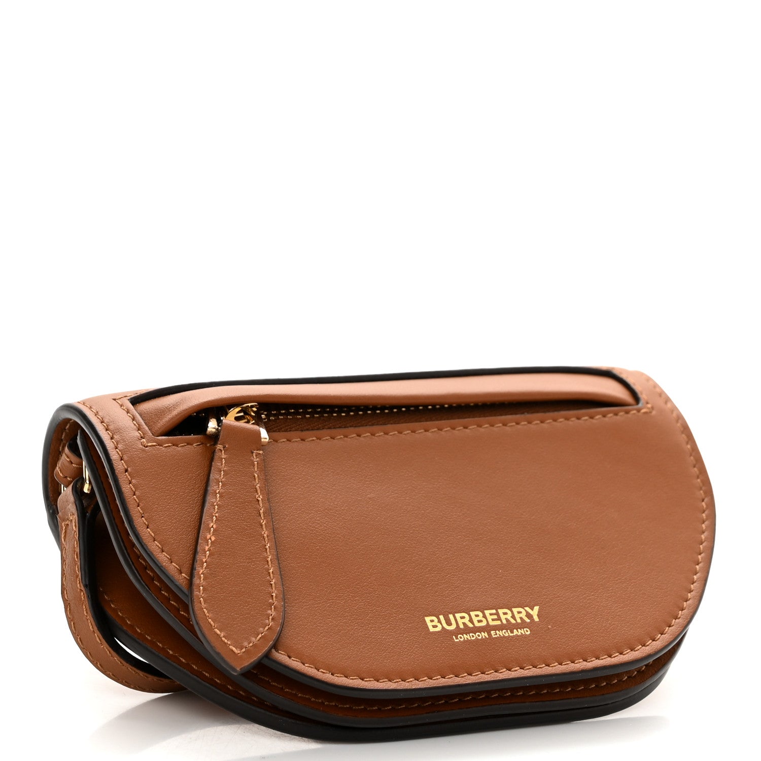 Burberry Calfskin Micro Olympia Card Case Warm Tan 4 of 9