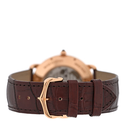 Cartier 18K Pink Gold Alligator 40mm Ronde Louis Automatic Watch Brown 3 of 6