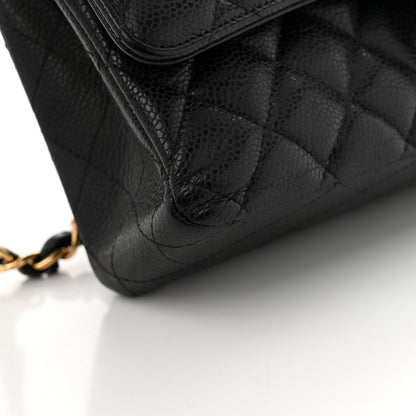 Chanel Caviar Quilted Medium Double Flap Black 12 of 12