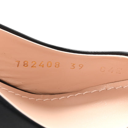 Gucci Malaga Kid Horsebit Erin 105mm Slingback Pumps 39 Black 9 of 9