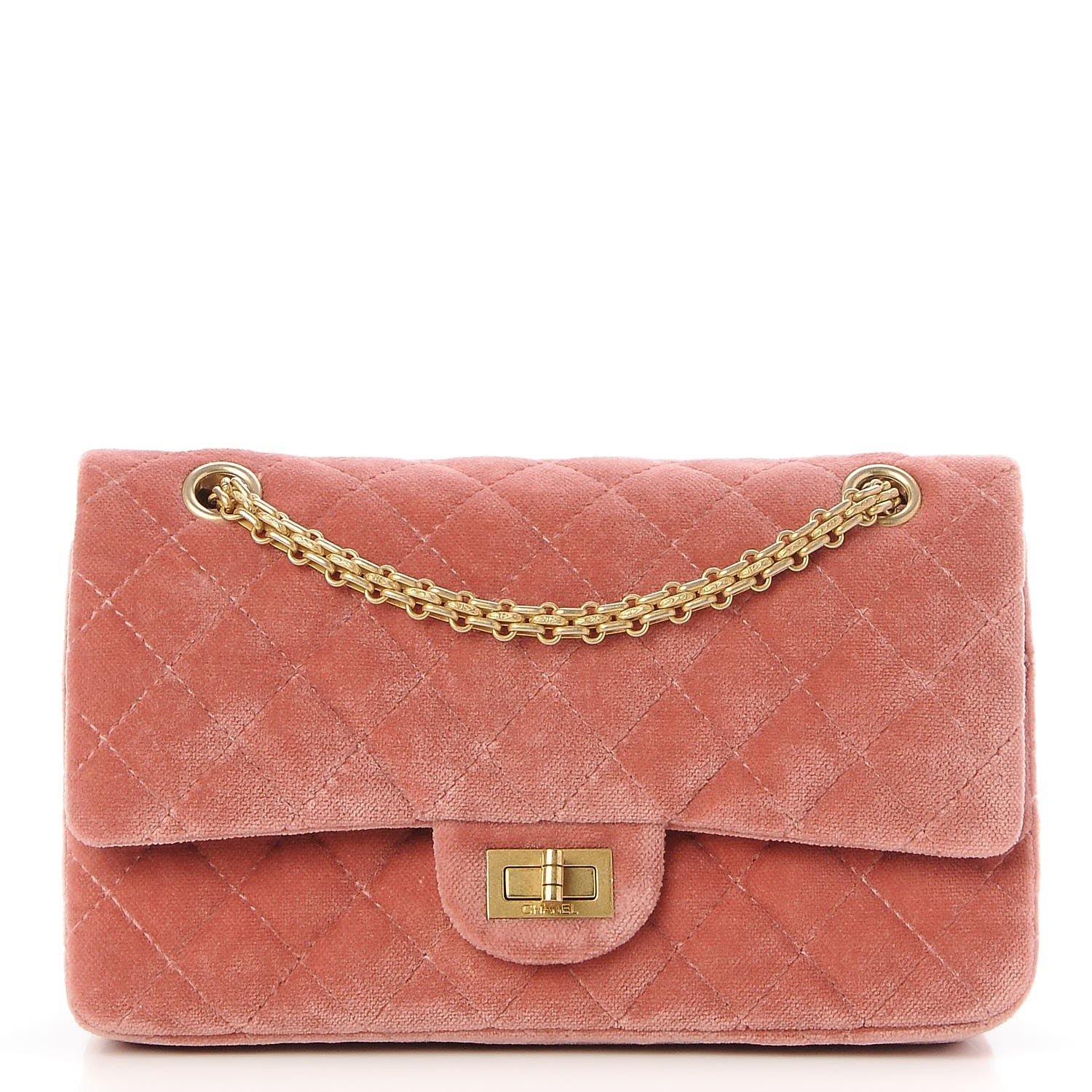 Chanel Velvet Quilted 2.55 Reissue 225 Flap Pink 1 of 9