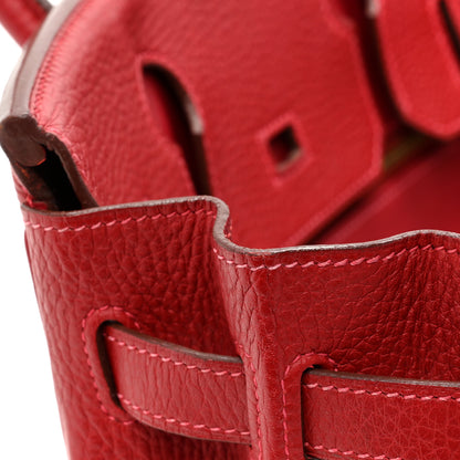 Hermes Taurillon Clemence Birkin 30 Rouge Vif 10 of 16