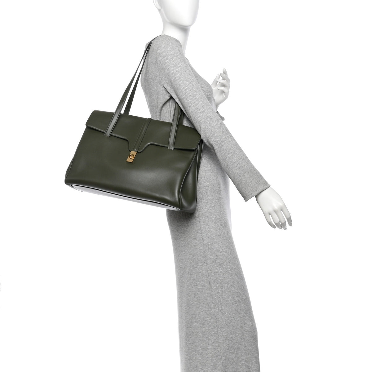 Calfskin Large Soft 16 Bag Khaki