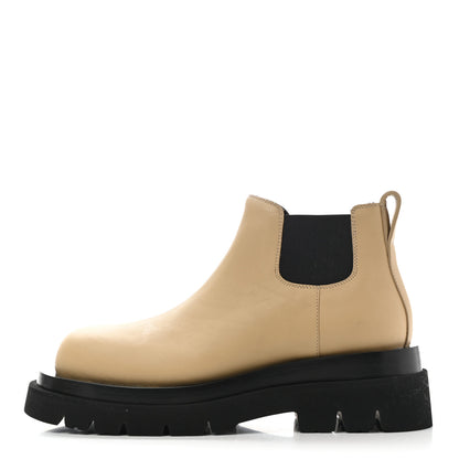 Bottega Veneta Calfskin The Lug Chelsea 55mm Cropped Boots 37 Cane Sugar 1 of 9