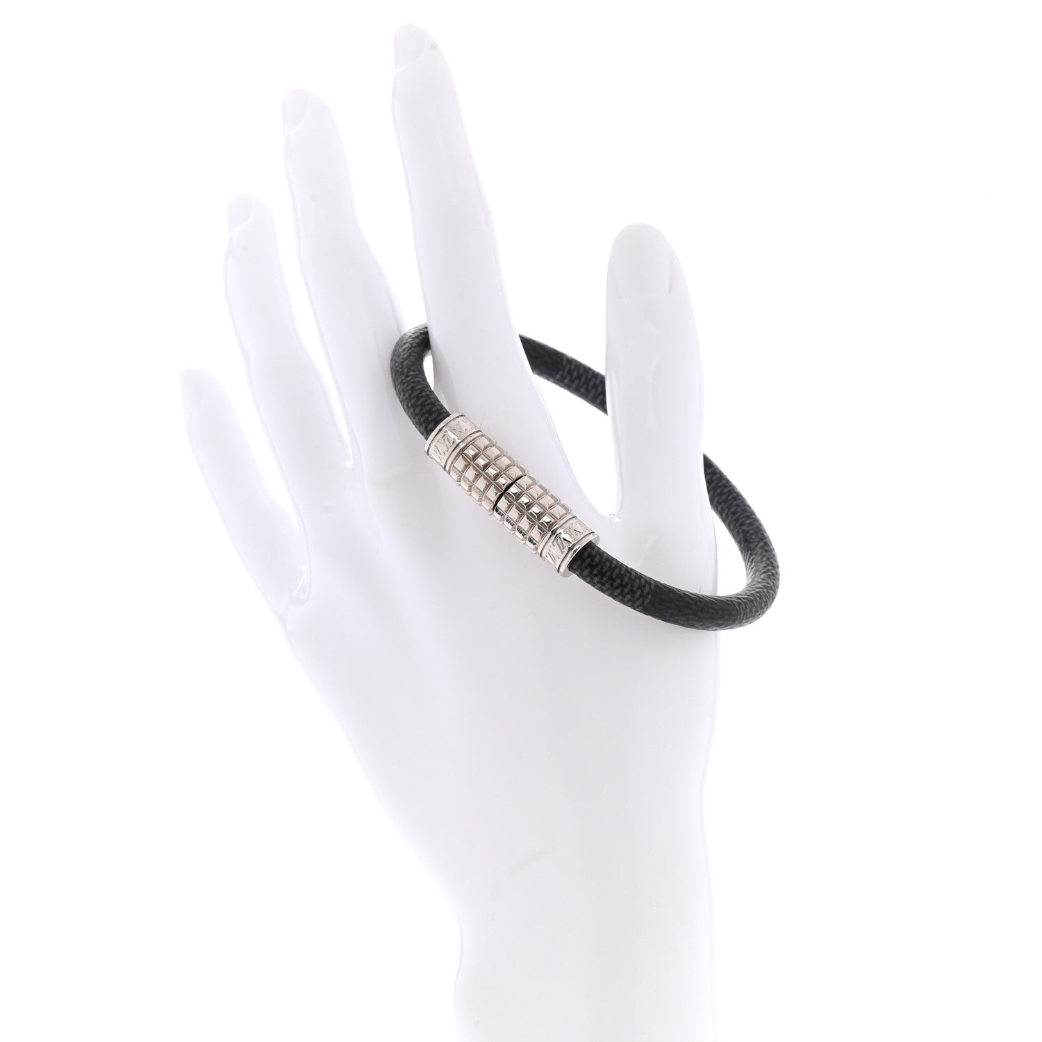 Louis Vuitton Damier Graphite Digit Bracelet 19 2 of 5