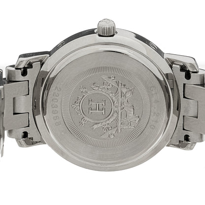 Hermes Stainless Steel Pink Mother of Pearl 24mm Clipper Quartz Watch 4 of 4