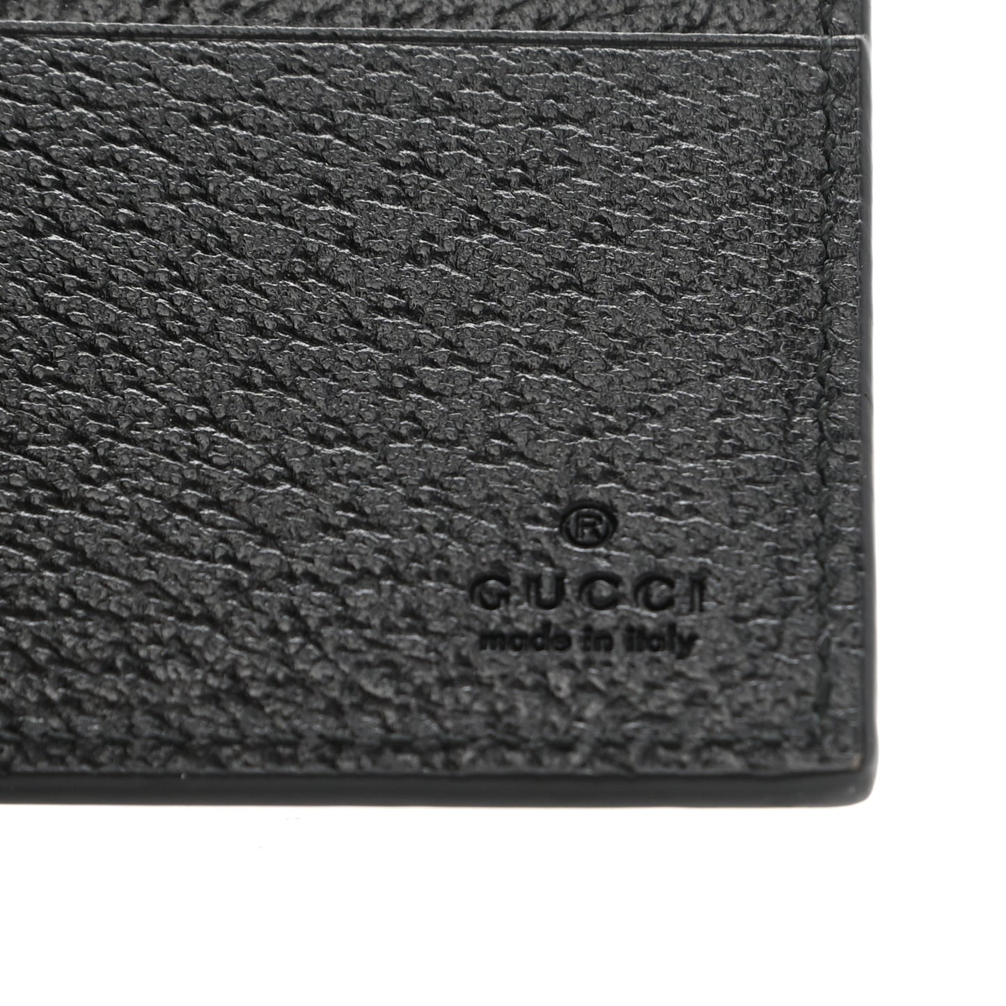 Calfskin Bee Bi-Fold Wallet Black