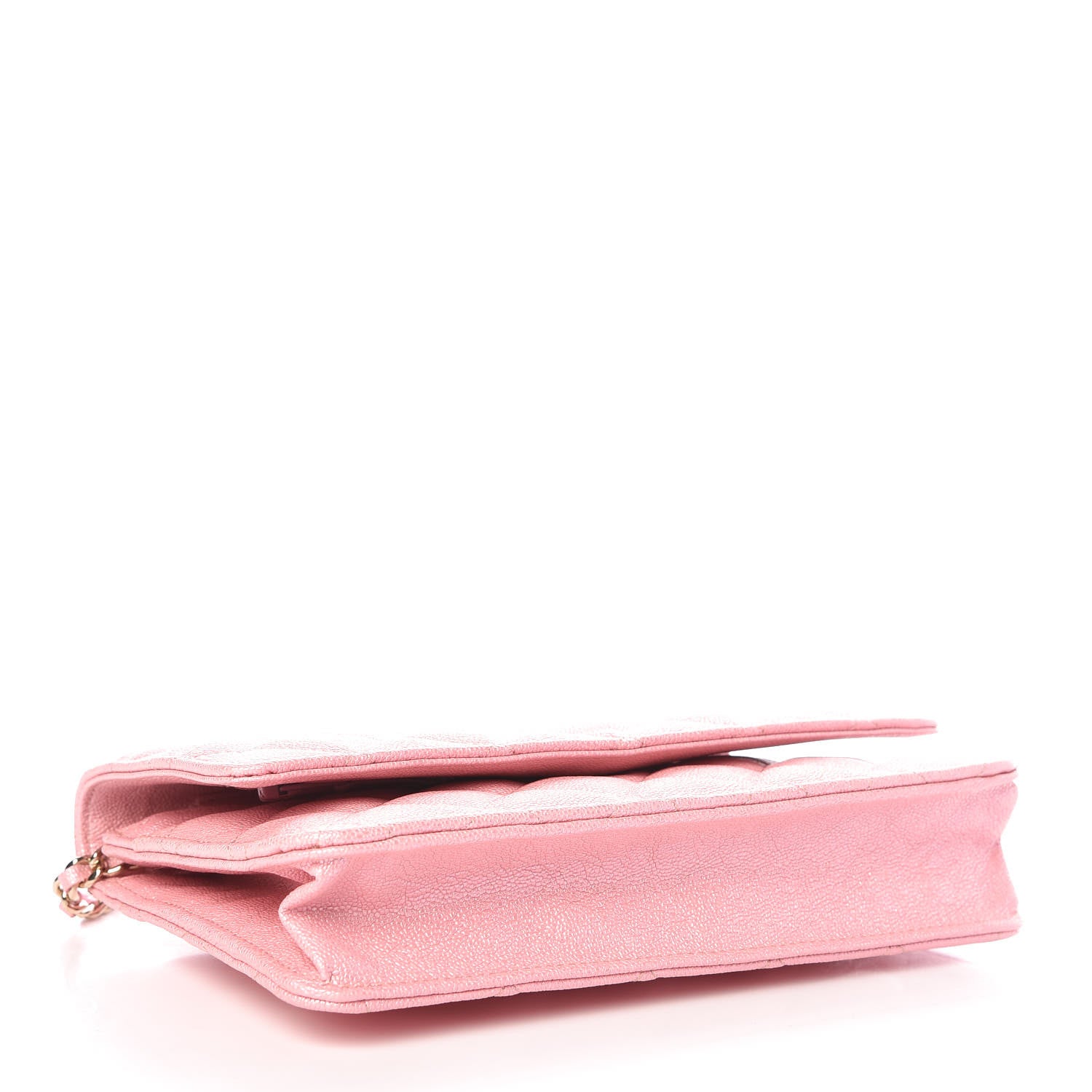 Chanel Iridescent Caviar Quilted Wallet on Chain WOC Rose Pink 4 of 11