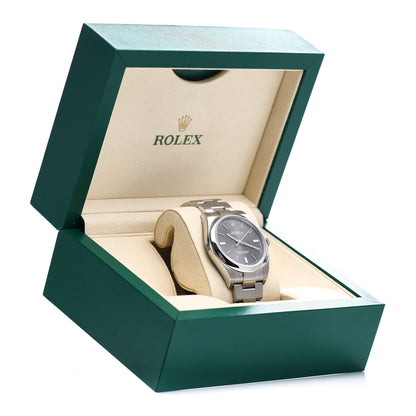 Rolex Stainless Steel 39mm Oyster Perpetual Watch Rhodium 114300 5 of 5
