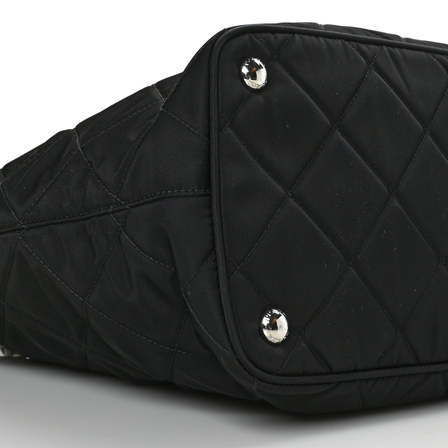 Prada Nylon Tessuto Impuntu Quilted Tote Black 6 of 7