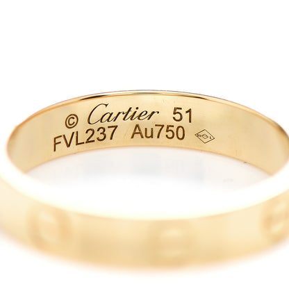 Cartier 18K Yellow Gold 3.5mm LOVE Wedding Band Ring 51 5.75 4 of 4