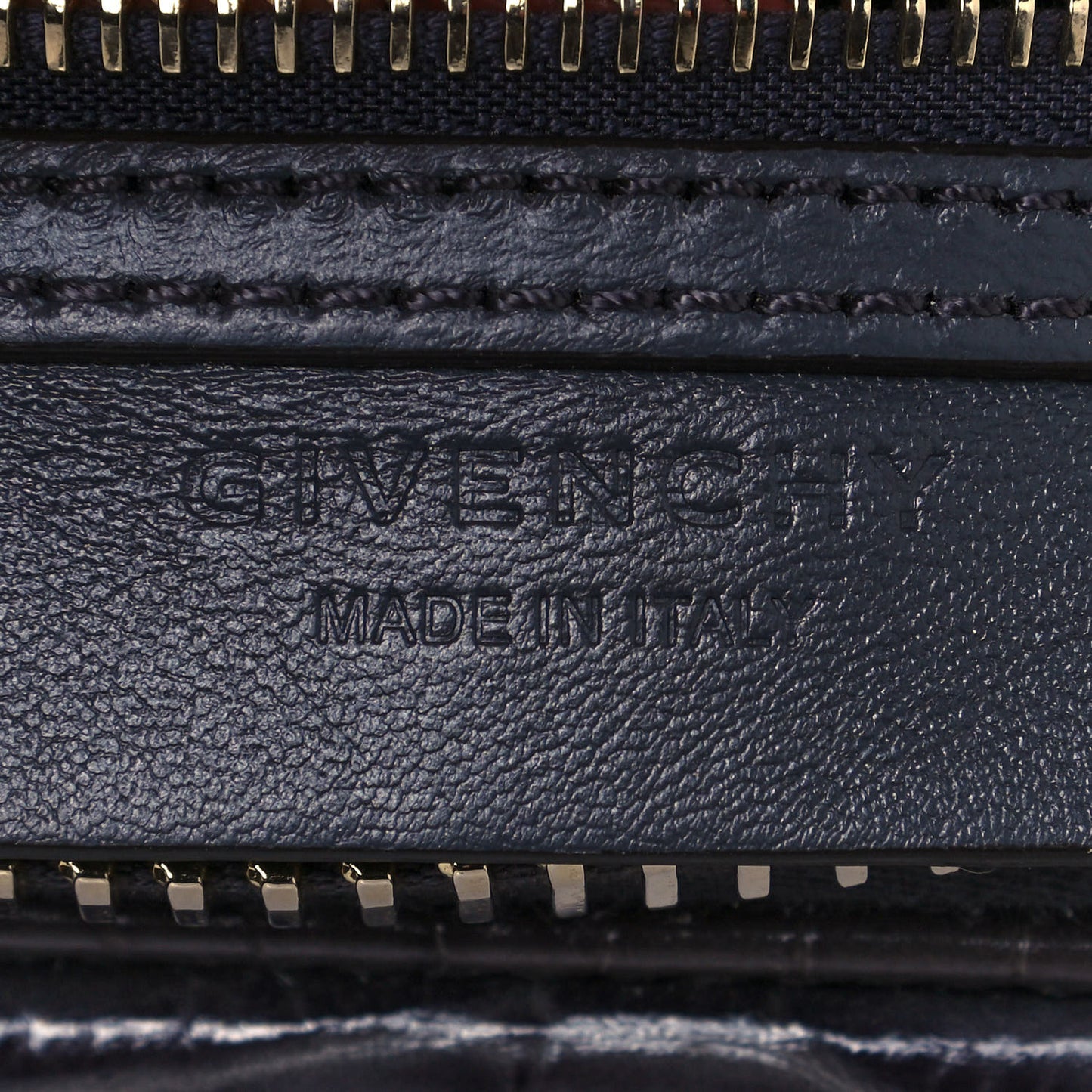 Calfskin Crocodile Embossed Mini Antigona Storm Grey