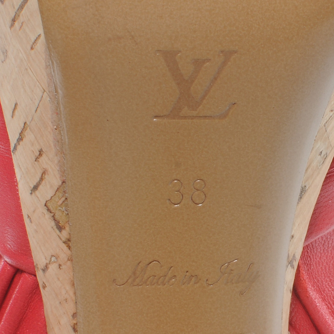 Louis Vuitton Porto Cervo Leather Slingback Heels Red 38 6 of 8