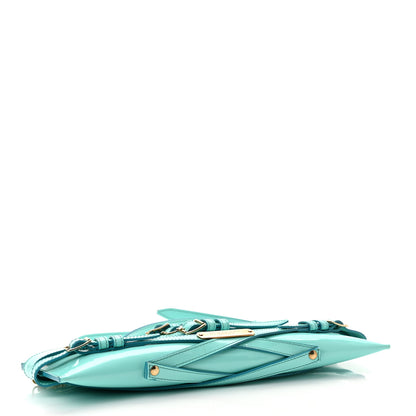 Burberry Patent Bridle Calfskin Parmoor Clutch Bag Turquoise 4 of 11