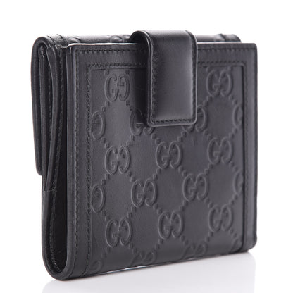 Gucci Guccissima Sukey French Flap Wallet Black 3 of 11